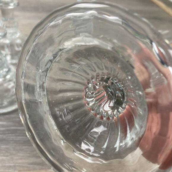 (8) Vintage Tall Colonial Ribbed Drinking Glass Hand Blown Unbranded 7 1/2 - Picture 4 of 9